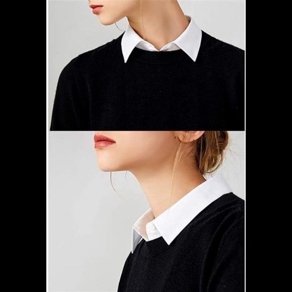 Fake Collar Detachable  Collar Blouse Half Shirts Peter Pan Faux False Collar - Picture 6 of 8